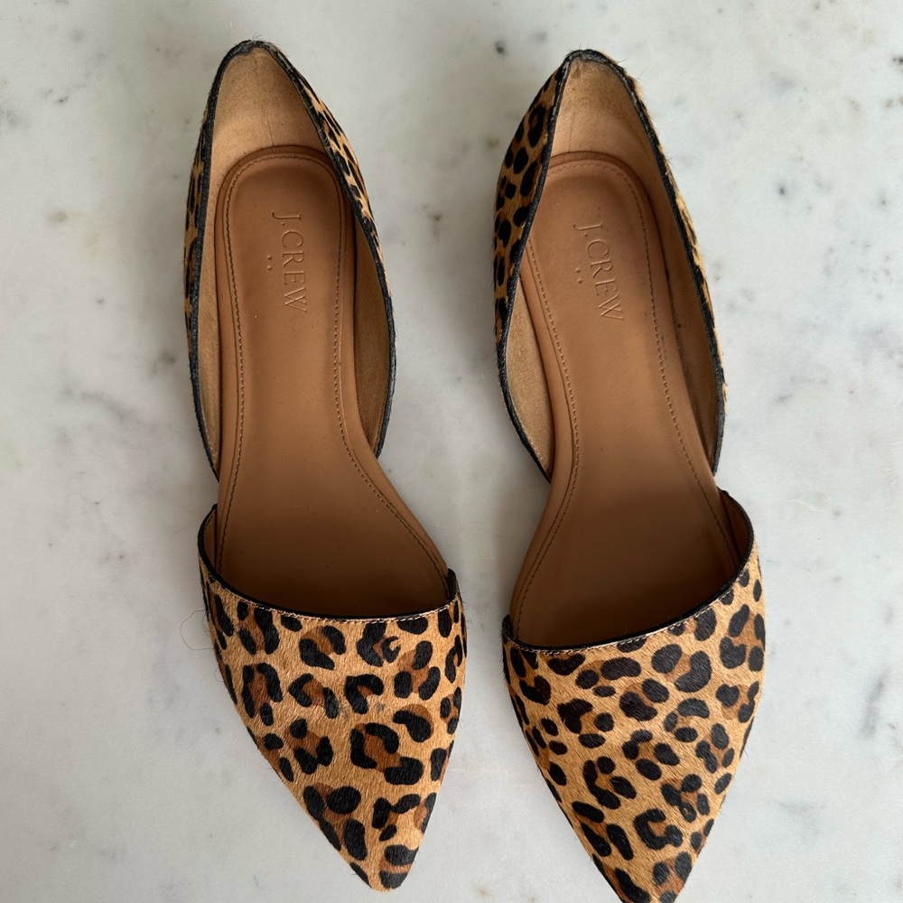 J Crew Factory Leopard Flats - Preloved size 8.5